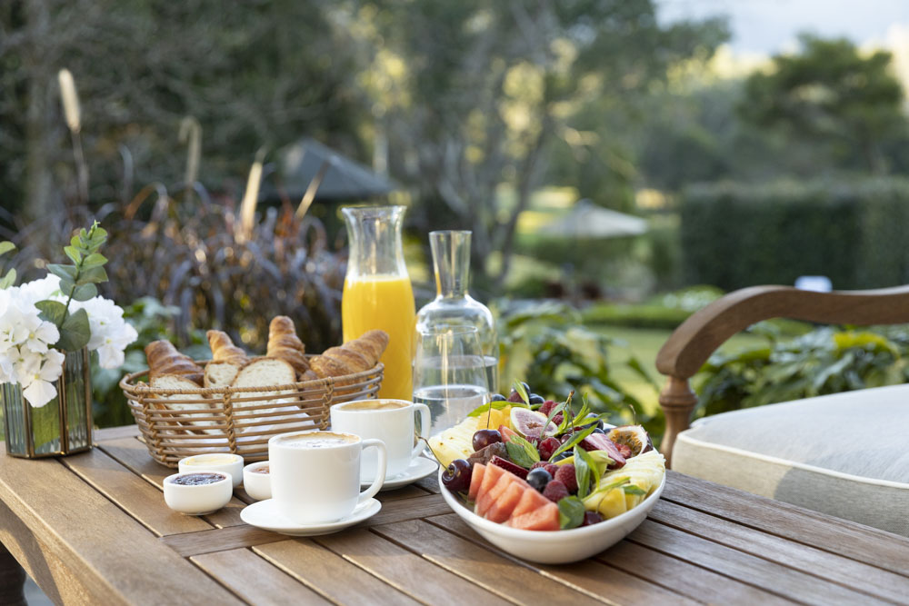 Hermitage Estate alfresco dining - private retreat, luxury accommodations