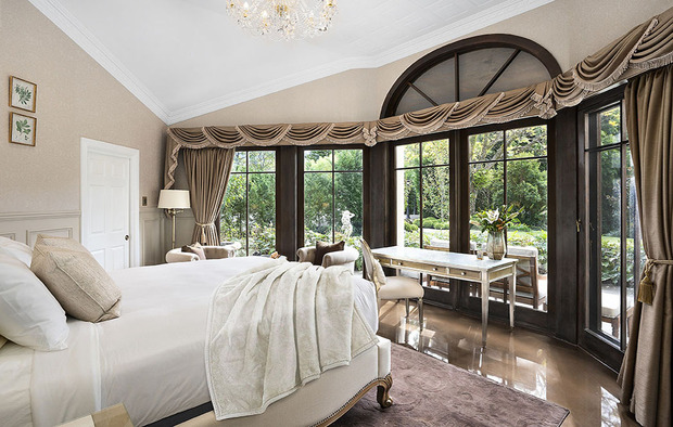 Light filled luxury suite at five star private retreat Hermitage Estate